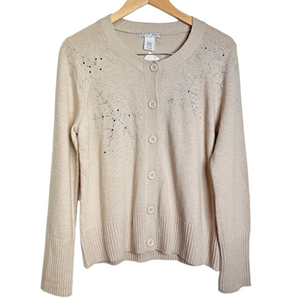 Alberto Makali New York Wool Blend Winter Snowflake Sweater Size Large